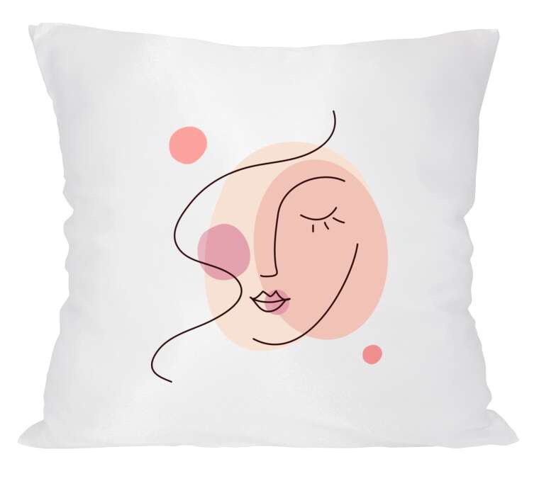 Pillow Abstraction of a female face