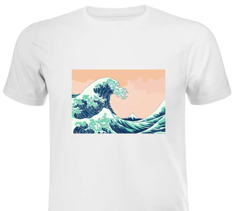 Майки, футболки Рисунок морские волны
