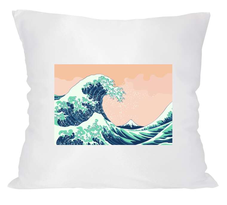 Pillow The picture sea waves