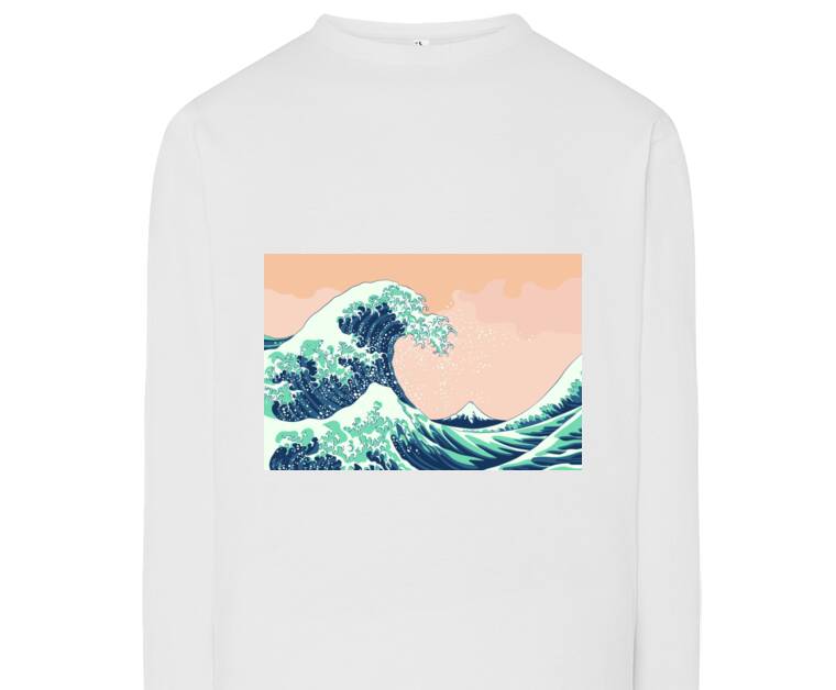 Лонгсливы Рисунок морские волны