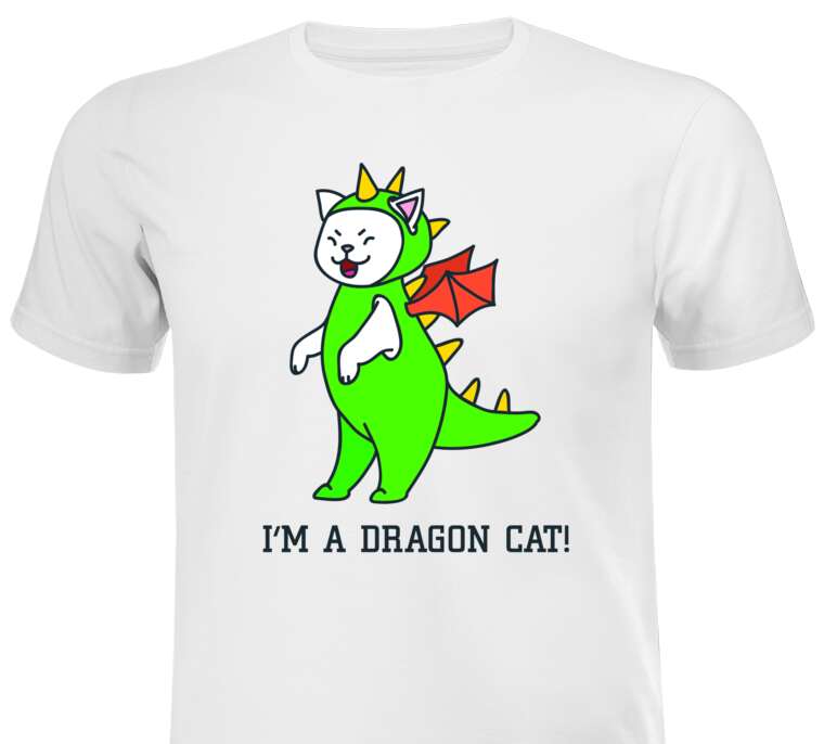 Майки, футболки I'm a dragon cat!