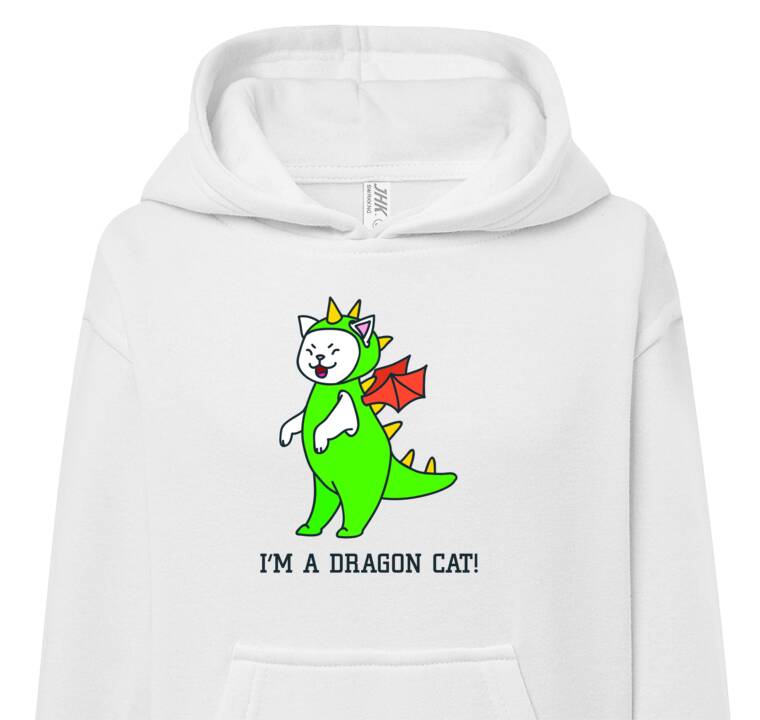 Толстовки, худи детские I'm a dragon cat!