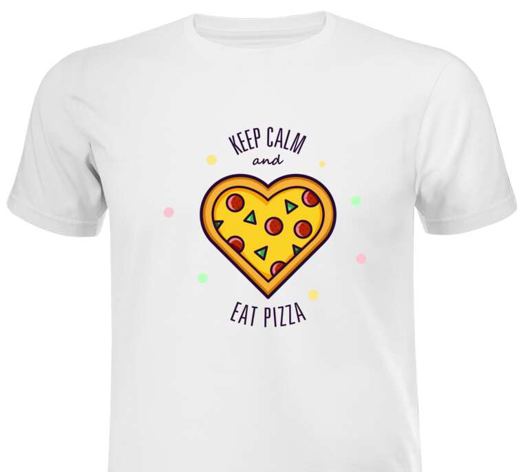 Майки, футболки Ceep calm and eat pizza