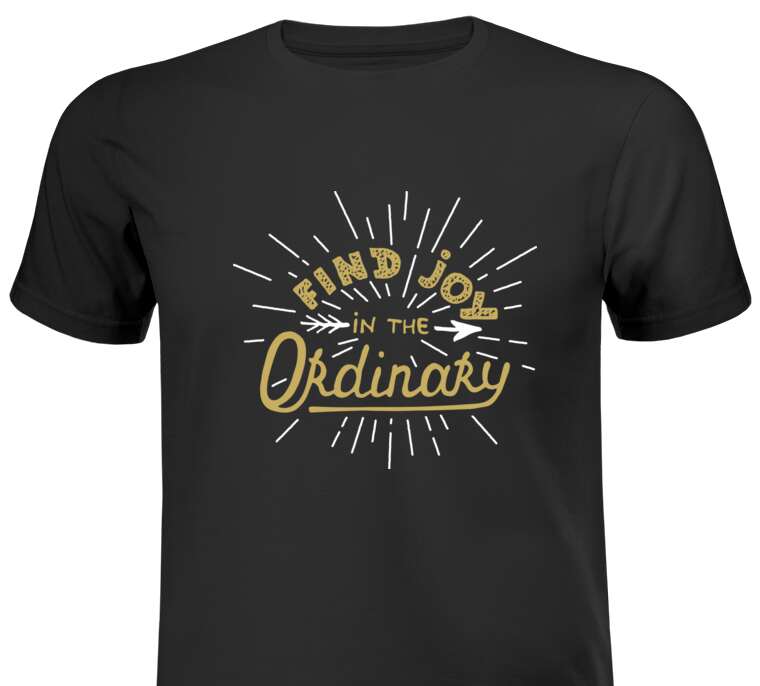 T-shirts, sweatshirts, hoodies The inscription ' find joy in the ordinary