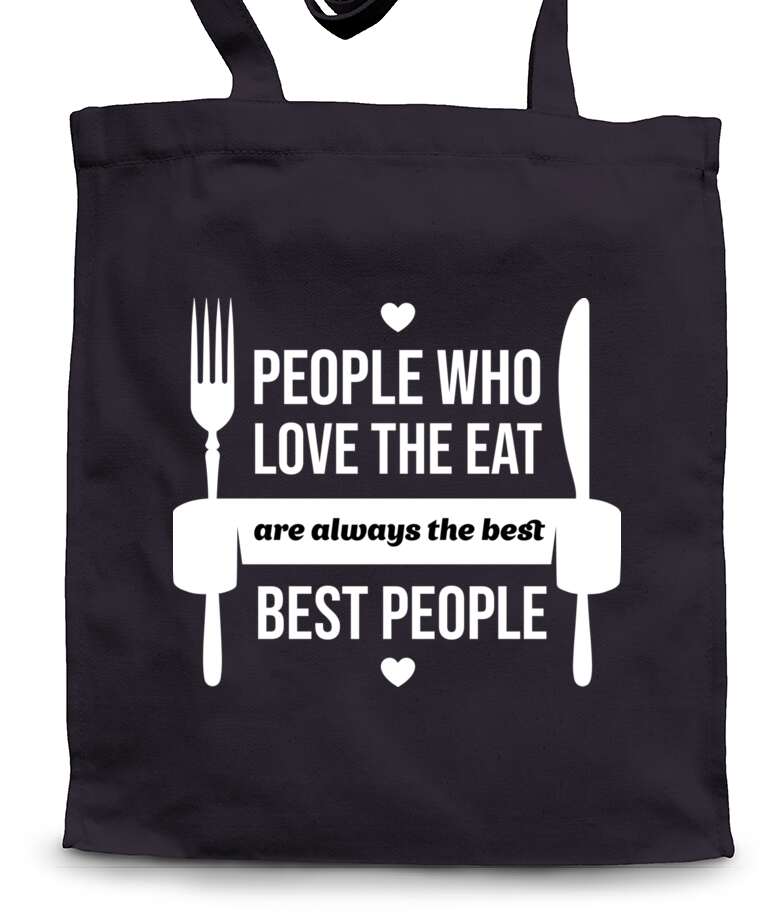 Shopping bags The inscription People Who Love to Eat