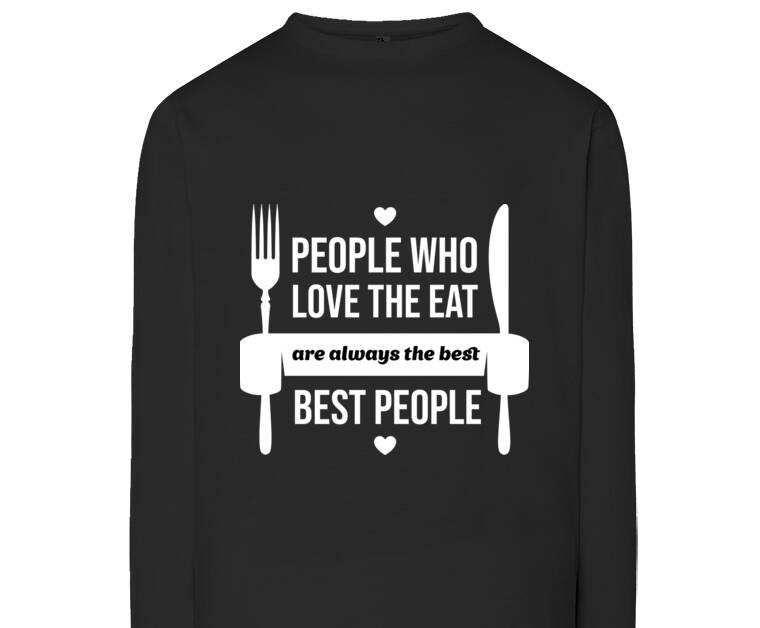 Лонгсливы Надпись People Who Love to Eat