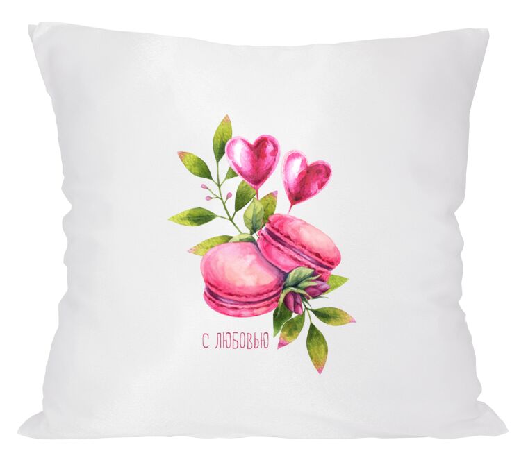 Pillows Watercolor floral arrangement with love
