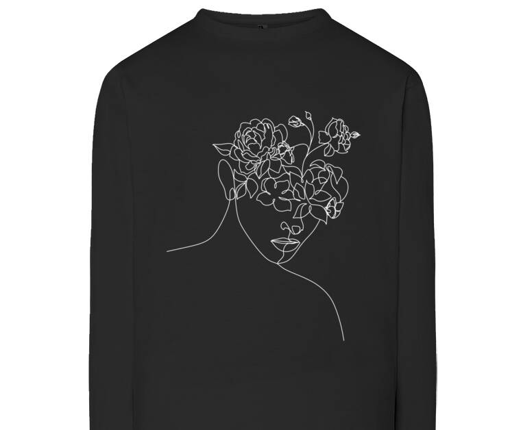 Лонгсливы Female face flower image