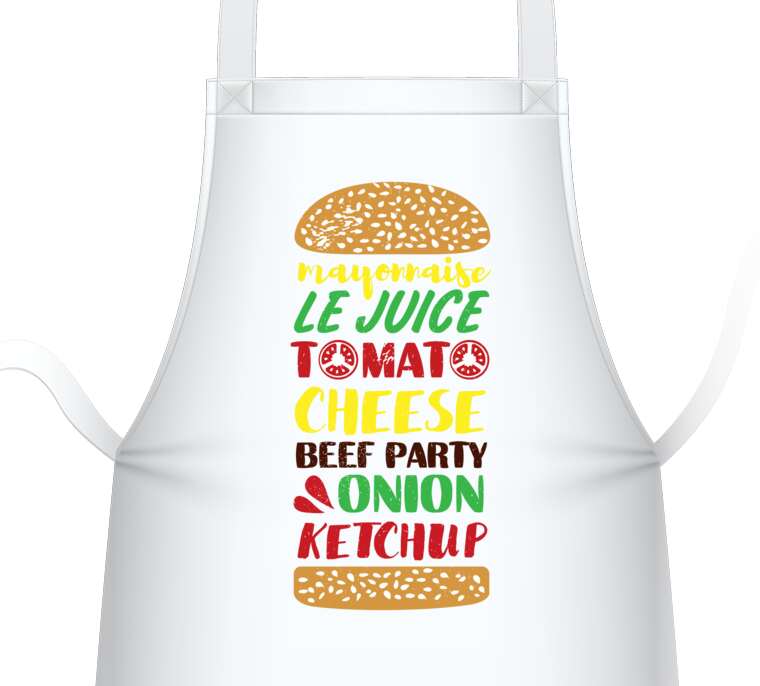 Фартуки Burger typography