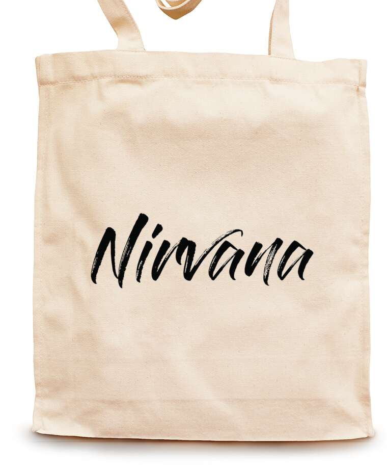 Bags shoppers Nirvana calligraphy