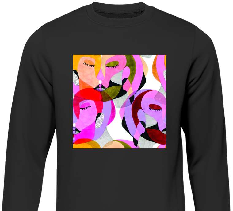 Sweatshirts Face abstraction