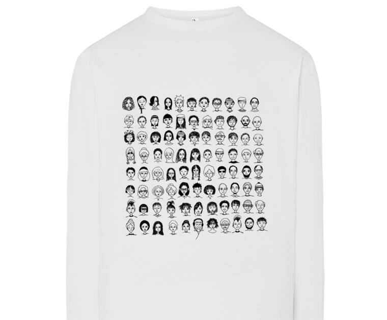 Лонгсливы Face in black and white