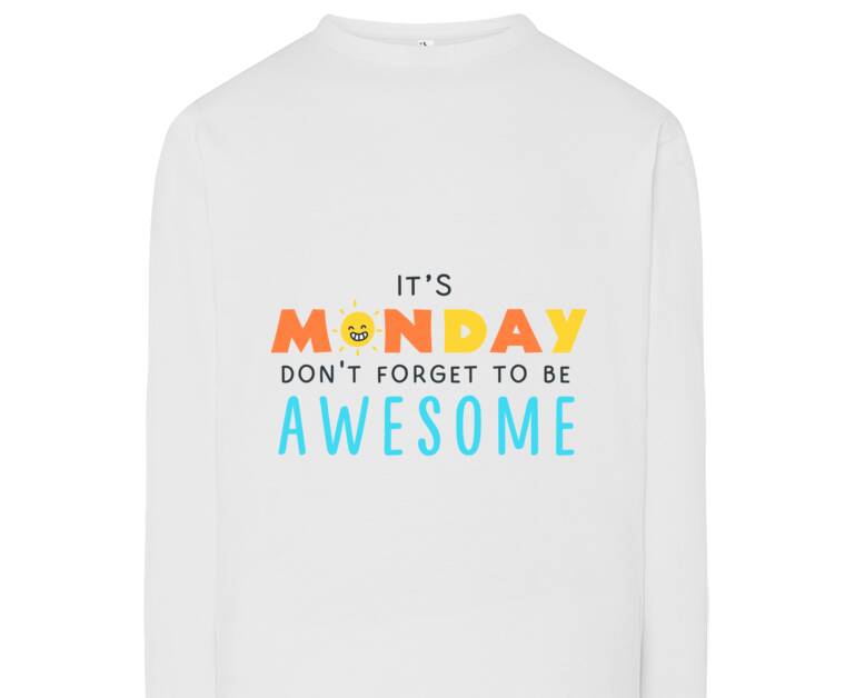 Лонгсливы It's Monday don't forget to be awesome