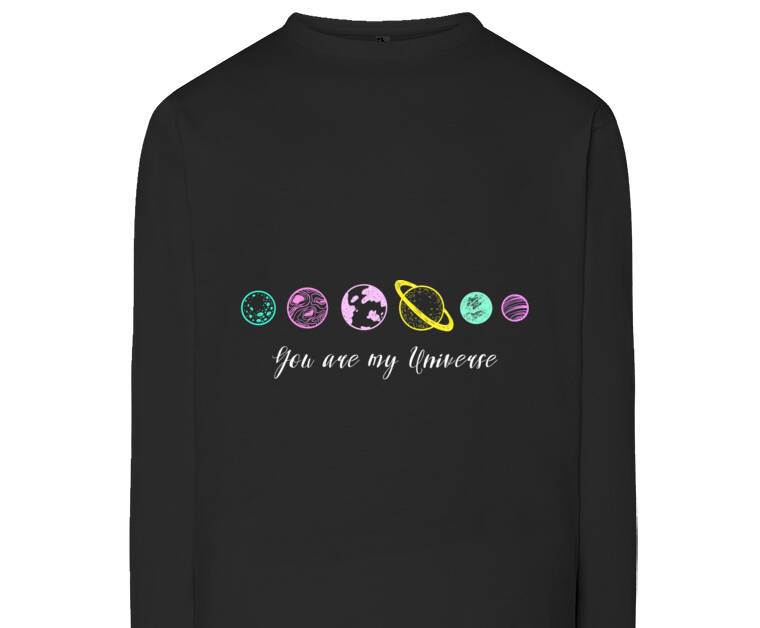 Лонгсливы Планеты и надпись You are my Universe