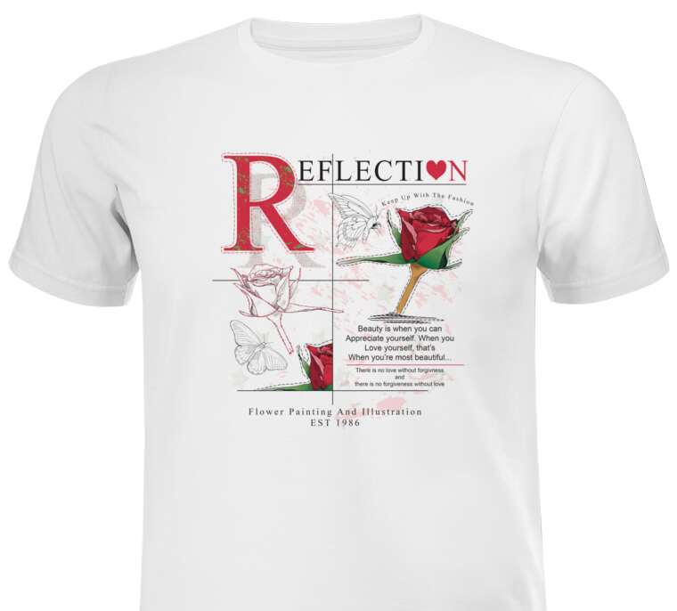 Майки, футболки Roses and text