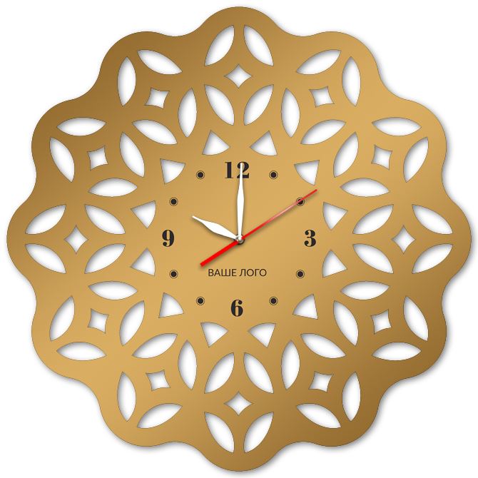 Wall clock Mandala gold
