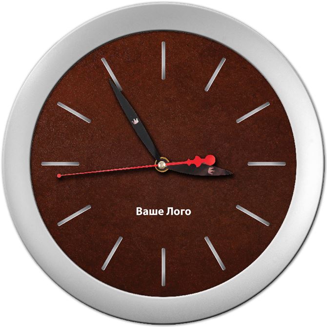 Wall clock Laconic brown background