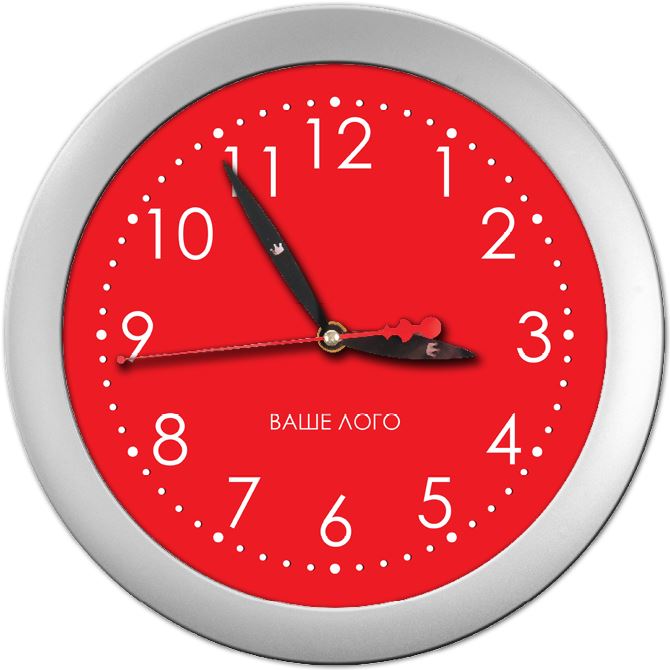 Часы настенные Красный фон