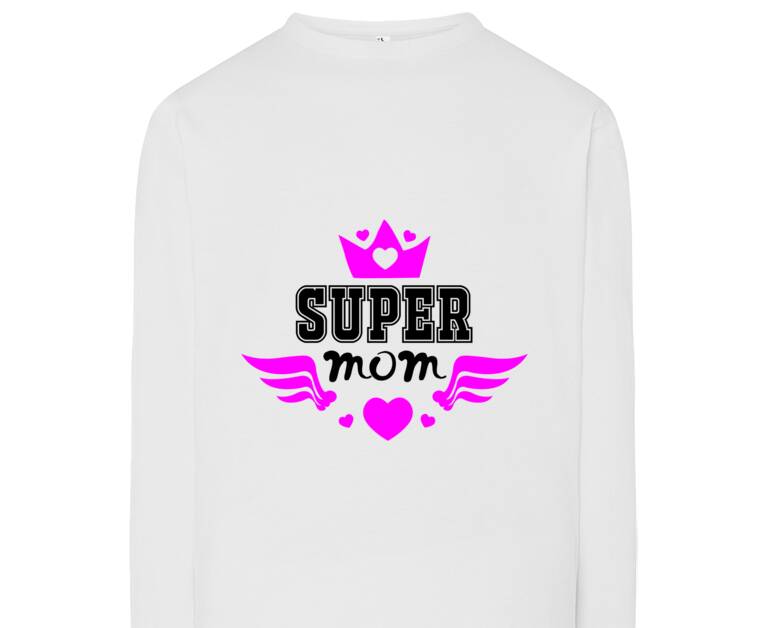 Лонгсливы Super mom черный и розовый