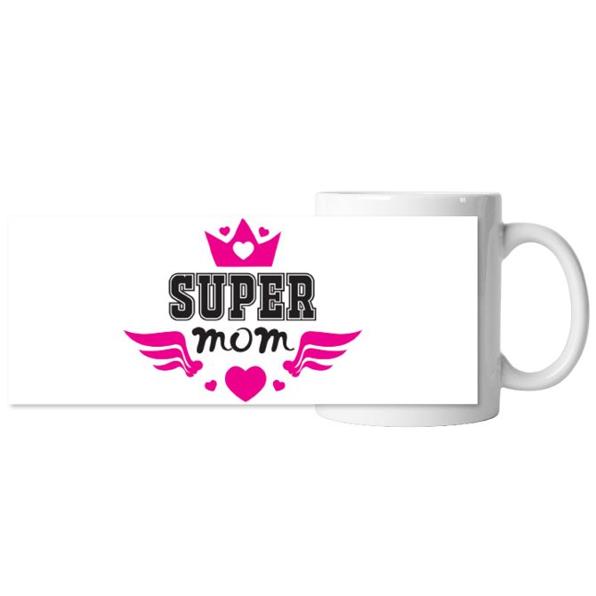 Mugs Super mom black and pink