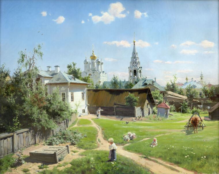 Reproduction paintings Moscow Courtyard