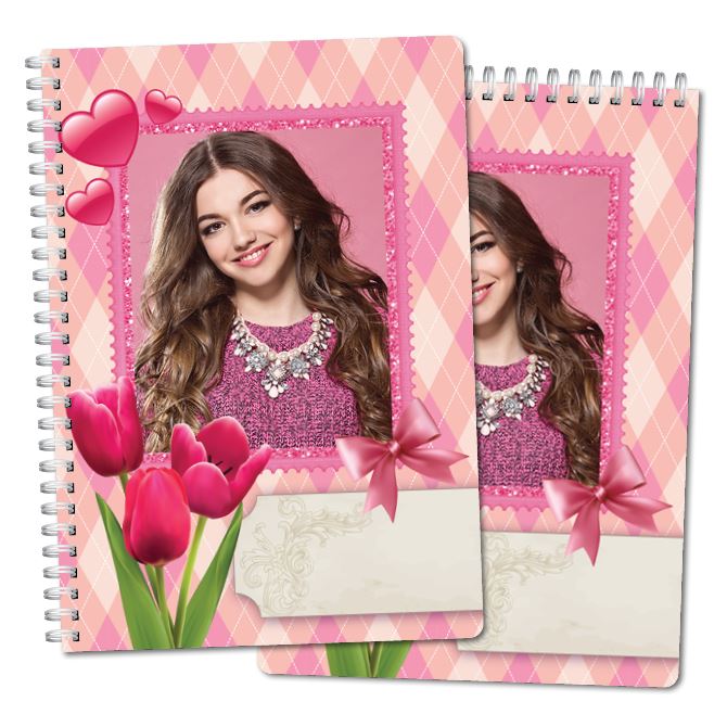 Notebooks, sketchbooks Pink tulips