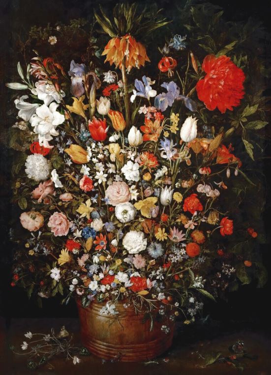 Репродукции картин Цветы в деревянном вазоне