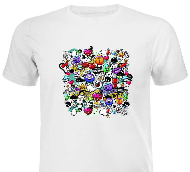 Майки, футболки Graffiti with elements and characters
