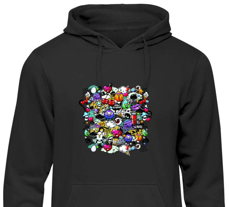 Hoodies, hoodies Graffiti with elements and characters