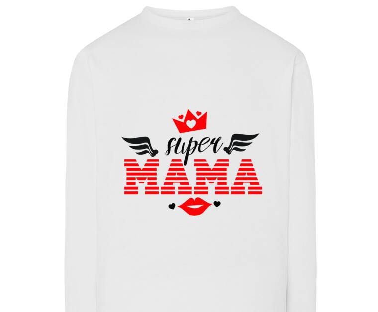Лонгсливы Super mama c короной