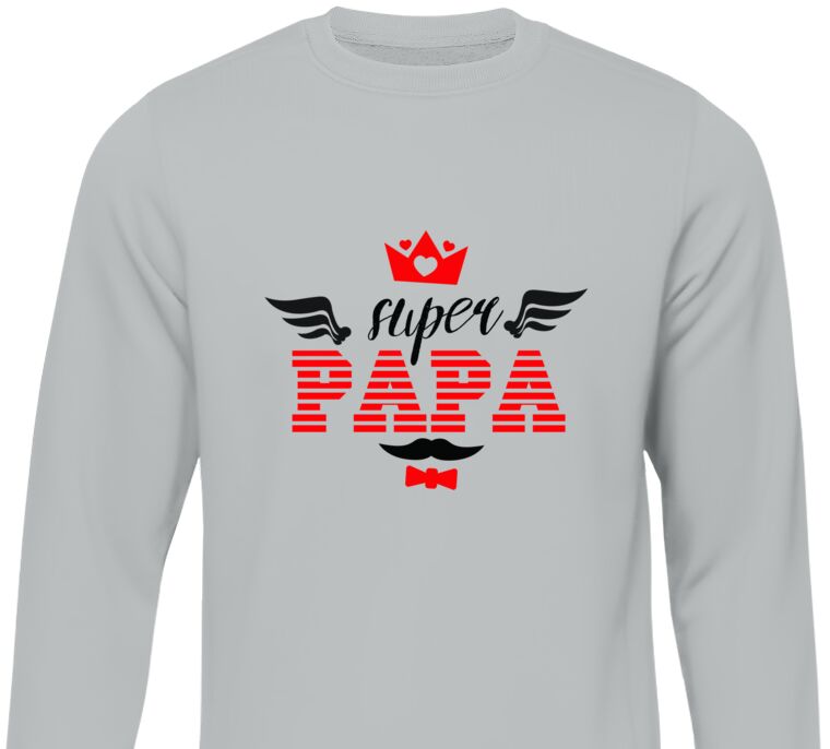 Sweatshirts Super papa with a crown
