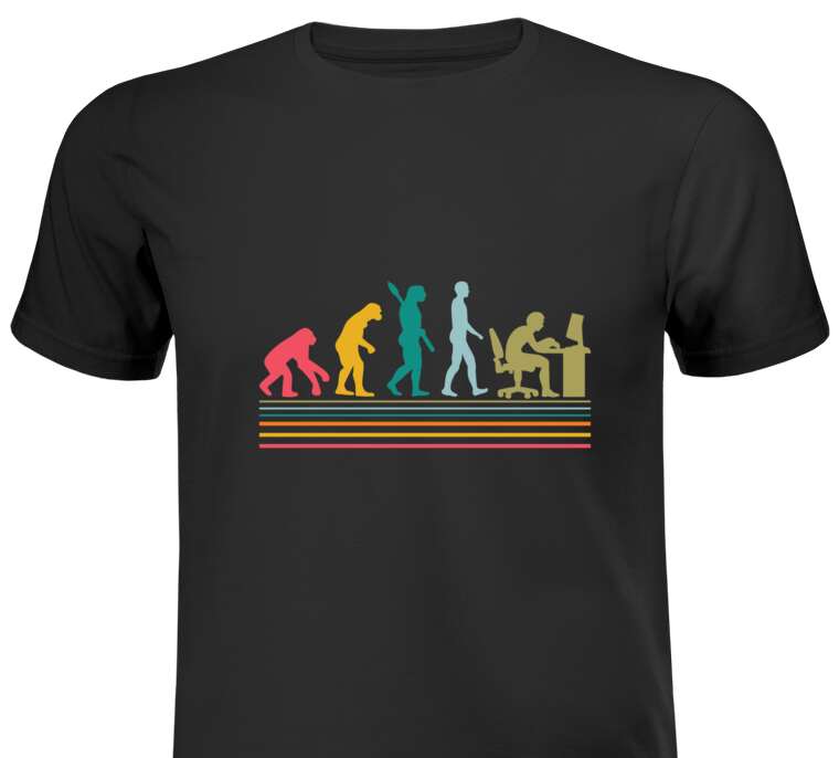 Майки, футболки Evolution of the programmer