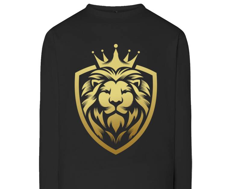 Лонгсливы The golden logo is a lion in a crown in the shape of a shield coat of arms