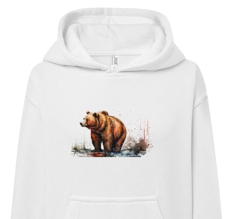 Толстовки, худи детские Bear watercolor illustration