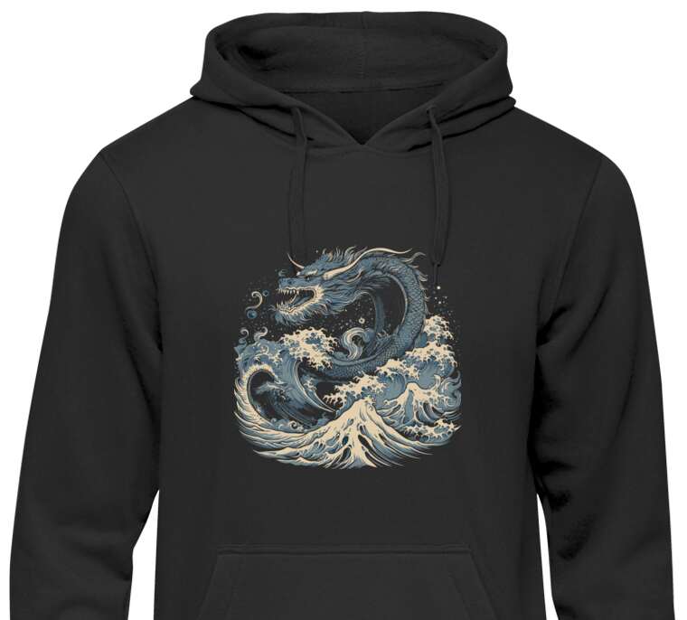 Толстовки, худи  Морской дракон в китайском стиле
