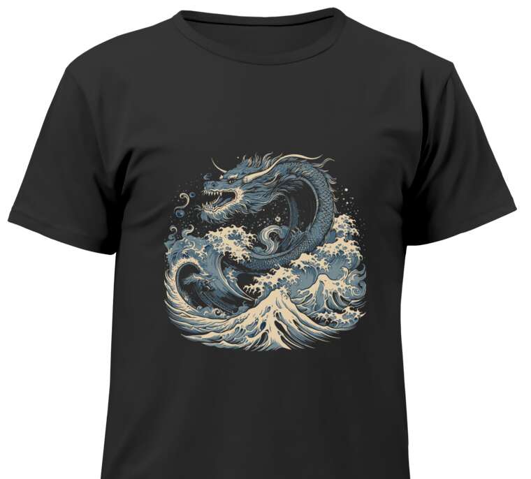 Майки, футболки детские Морской дракон в китайском стиле