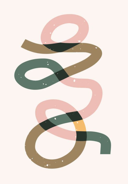 Репродукции картин Pink-green abstraction of a spiral line