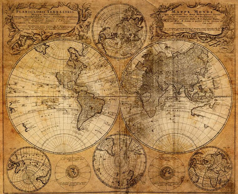 Картины Старая карта (1746)