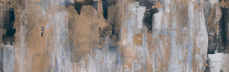 Репродукции картин Абстрактные серо бронзовые вертикальные полосы