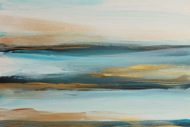 Картины в рамке, багете Abstract blue-gold background Картины в рамке, багете Abstract blue-gold background