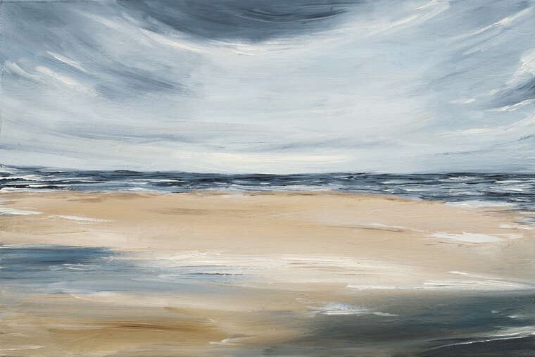 Картины Абстракция море, пляж, облака