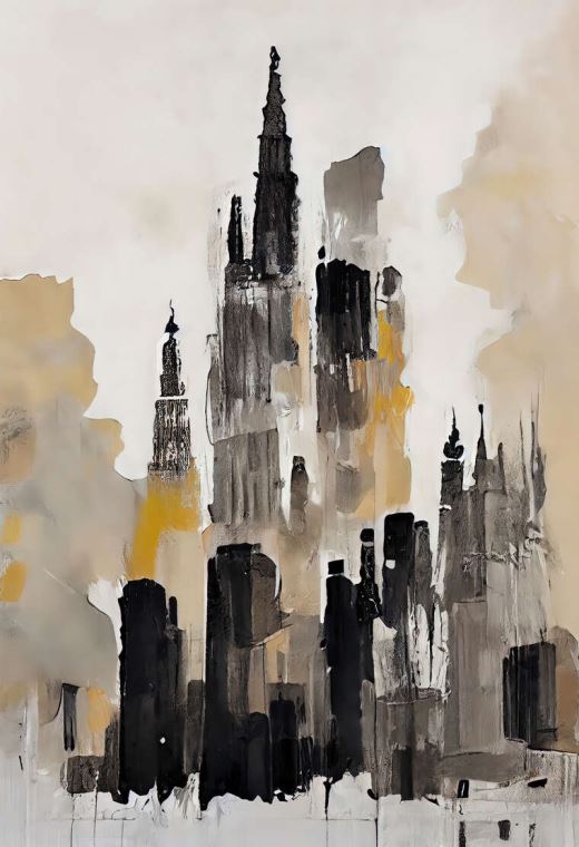 Paintings New York City Skyscrapers
