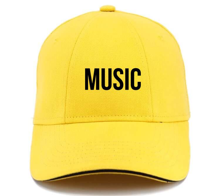 Кепки, бейсболки с прямым козырьком Music