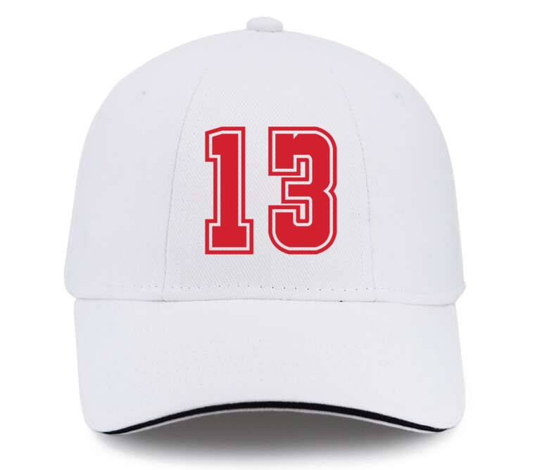 Кепки, бейсболки с прямым козырьком Номер в спортивном стиле