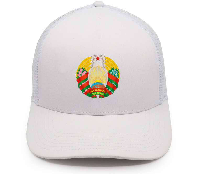 Кепки, бейсболки с сеткой Герб Беларуси