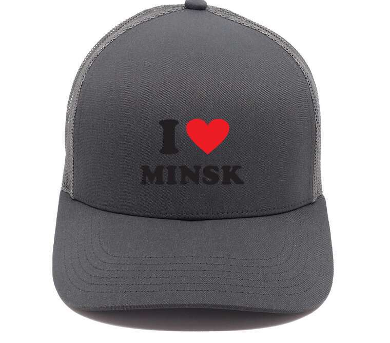 Кепки, бейсболки с сеткой I love Minsk