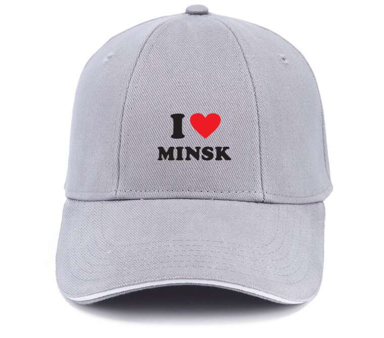 Кепки, бейсболки с прямым козырьком I love Minsk
