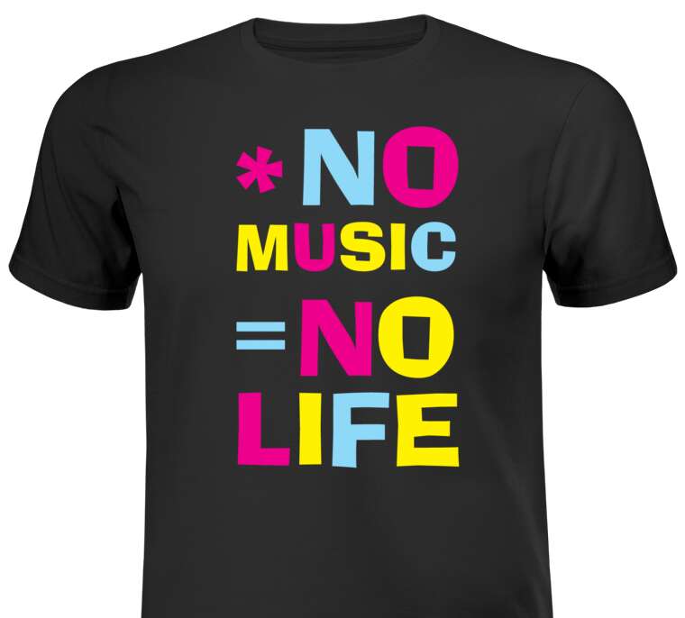 Майки, футболки No music - no life