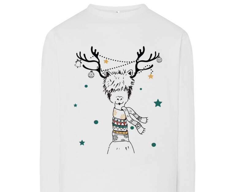 Лонгсливы Llama-deer in a scarf