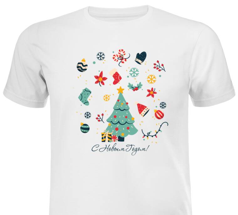 Майки, футболки оптом New Year's motifs